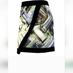 Chic Abstract Patterned Skirt